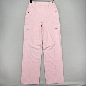 Athleta Vienna Cargo Pants Womens 4 Pink Wide Leg Cargo NWT Travel Louge
